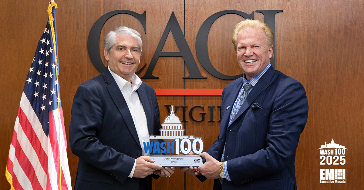 John Mengucci Accepts 2025 Wash100 Award From Executive Mosaic Govcon